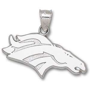 Denver Broncos NFL Logo 2D 5/8 Pendant (Silver)  Sports 