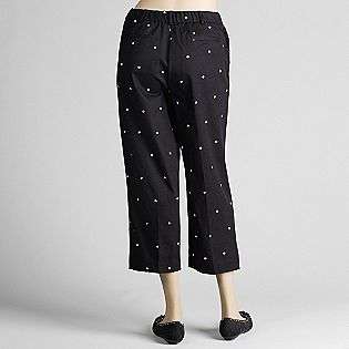 Womens Embroidered Crop Pants  Laura Scott Clothing Womens Capris 
