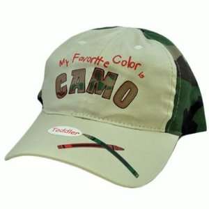 My Favorite Color Is Camo Crayons Khaki Tan Toddler Kid Youth Snapback 