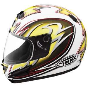  G Max GM38 Helmet , Size 3XL, Color White/Yellow/Black 