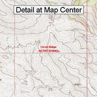  USGS Topographic Quadrangle Map   Circle Ridge, Wyoming 