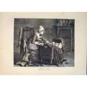  Anxious Times Luxmoore Baby Cradle Mother Fine Art 1871 