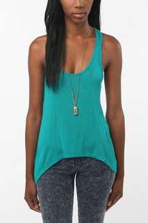 UrbanOutfitters  Daydreamer LA Solid High/Low Racerback Tank Top