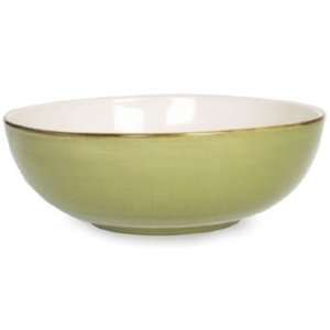 Ceramiche Alfa Ital Earthenware Olive Green Salad Bowl 10  