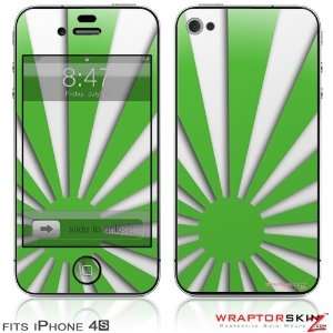  iPhone 4S Skin Rising Sun Japanese Flag Green by 