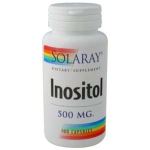  Solaray   Inositol, 500 mg, 100 capsules Health 