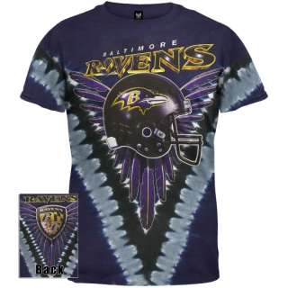 Baltimore Ravens   Logo V Dye Tie Dye T Shirt  