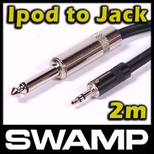 Stereo Mini 3.5mm to Mono 1/4 Jack   Ipod to Amp Cable  