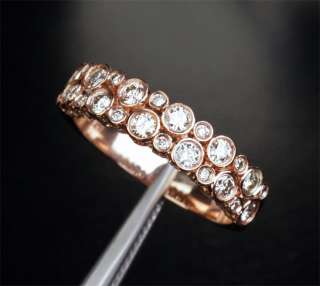   DIAMOND    SOLID 14K ROSE GOLD WEDDING BAND ENGAGEMENT RING  