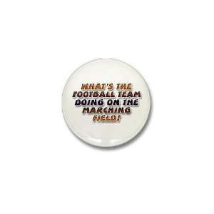   marching field Football Mini Button by  