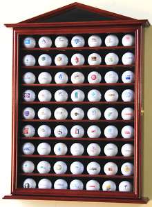63 Designer Golf Ball Cabinet Display Case Wall Mount  