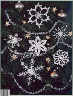 More Crystal Beauties, beaded snowflake crochet patterns OOP  