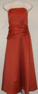  ALFRED ANGELO prom/ bridesmaid & evening orange strapless dress 