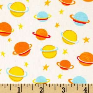  44 Wide Robots Planets Ivory Fabric By The Yard Arts 