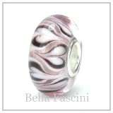   PINK CZ FLOWERS Sterling Silver European Charm Bead M 249  
