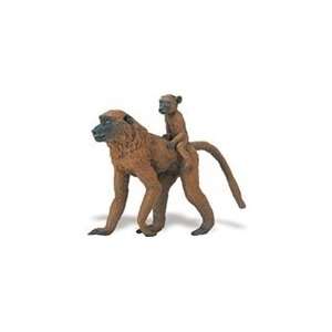  Wild Safari Baboon Female with Baby Toy Model Toys 
