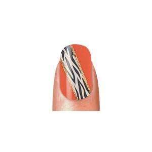 Cala Zebra Strip Over Red Orange Nail Strips 86862 + Free Professional 
