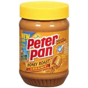 Peter Pan Peanut Butter, Creamy Honey Roasted, 18 oz (Pack of 6)