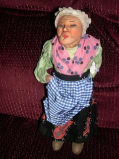 Vintage Ravca Old Lady Stockinette Doll  
