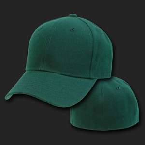   Fitted Plain Solid Blank Baseball Ball Cap Caps Hat Hats   8 SIZES