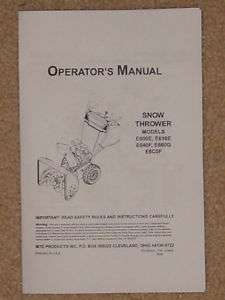 MTD SnowThrower 1999 Operator & Parts Manual List  