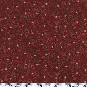  45 Wide In The Pink II Star Swirls Chocolate Fabric By 