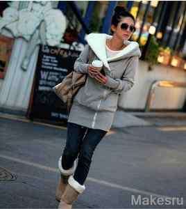   Korea Fashion Women Hoodie Jacket Coat Sweater Jacket Outerwear Hooded
