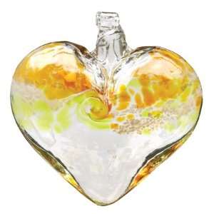   Catcher  HEART Ornament Gold Lime Green OR VGHE 03 GL