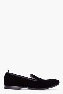 Alexander McQueen black embossed velvet loafers for men  