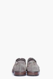 Alexander McQueen washed suede laceup shoes for men  