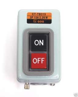 1pc CT TB315 Push Button Power Switch 3P 15A 2.2KW QDQ  
