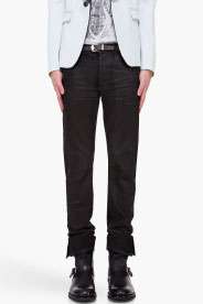 Balmain Black Leather Pants for men  