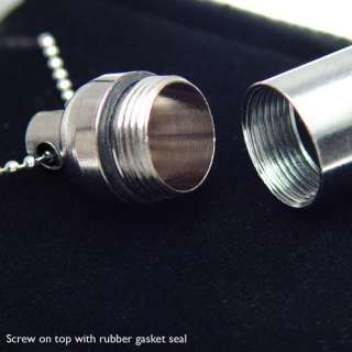 Silver Classic Cylinder Cremation Jewelry   10 Pack   Engravable 