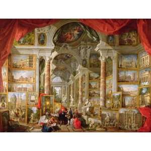   Gallery With Views Of Modern Rome, 1759 Wall Mural