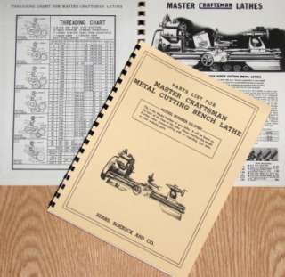 CRAFTSMAN 101.07383 Metal Lathe Parts Manual  