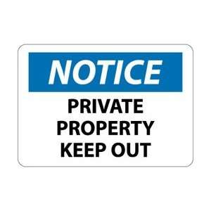 N218RB   Notice, No Trespassing, 10 X 14, .050 Rigid Plastic 