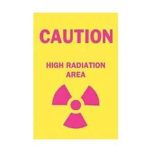 Caution Radiation Sign,14 X 10in,eng   BRADY  Industrial 