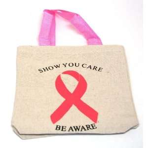  Pink Ribbon Canvas Tote Toys & Games