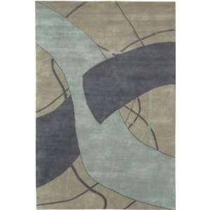  26x76 Aadi Hand knotted Rug, Blue, Green, Carpet