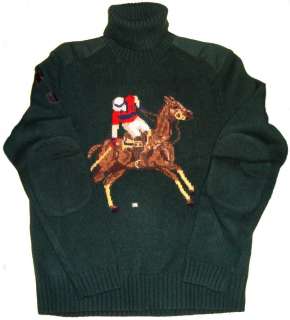   295 Polo Ralph Lauren Mens Big Pony Match Play Lambswool Wool Sweater