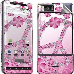  Smart Touch Skin for Motorola DROID X, Flower Peace Electronics
