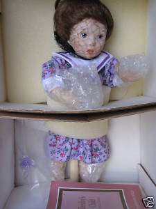 Franklin Mint Tuesdays child porcelain doll 9.5 w/COA  