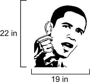Barack Obama Sihouette Vinyl Wall Decal  