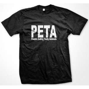 PETA People Eating Tasty Animals Womens Ladies T Shirt Funny Food Tees 