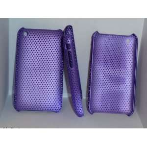  APPLE iPHONE 3G 3GS Perforated Snap On Case Violet 