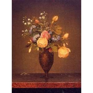   , painting name Wildflowers, By Fantin Latour Henri