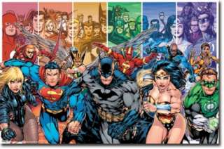 DC COMICS   TEAM   POSTER (WONDER WOMAN, FLASH, BATMAN)  