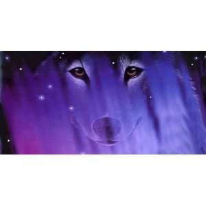    Airbrushed License Plate   Wolf Face License Plate  #29 Automotive