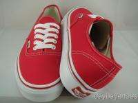 VANS AUTHENTIC RED/WHITE CLASSIC SKATE MENS ALL SIZES  