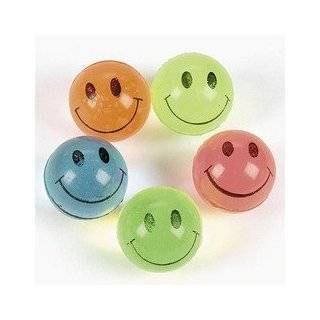 Mini Neon Smile Face Bouncing Balls (144 pc)